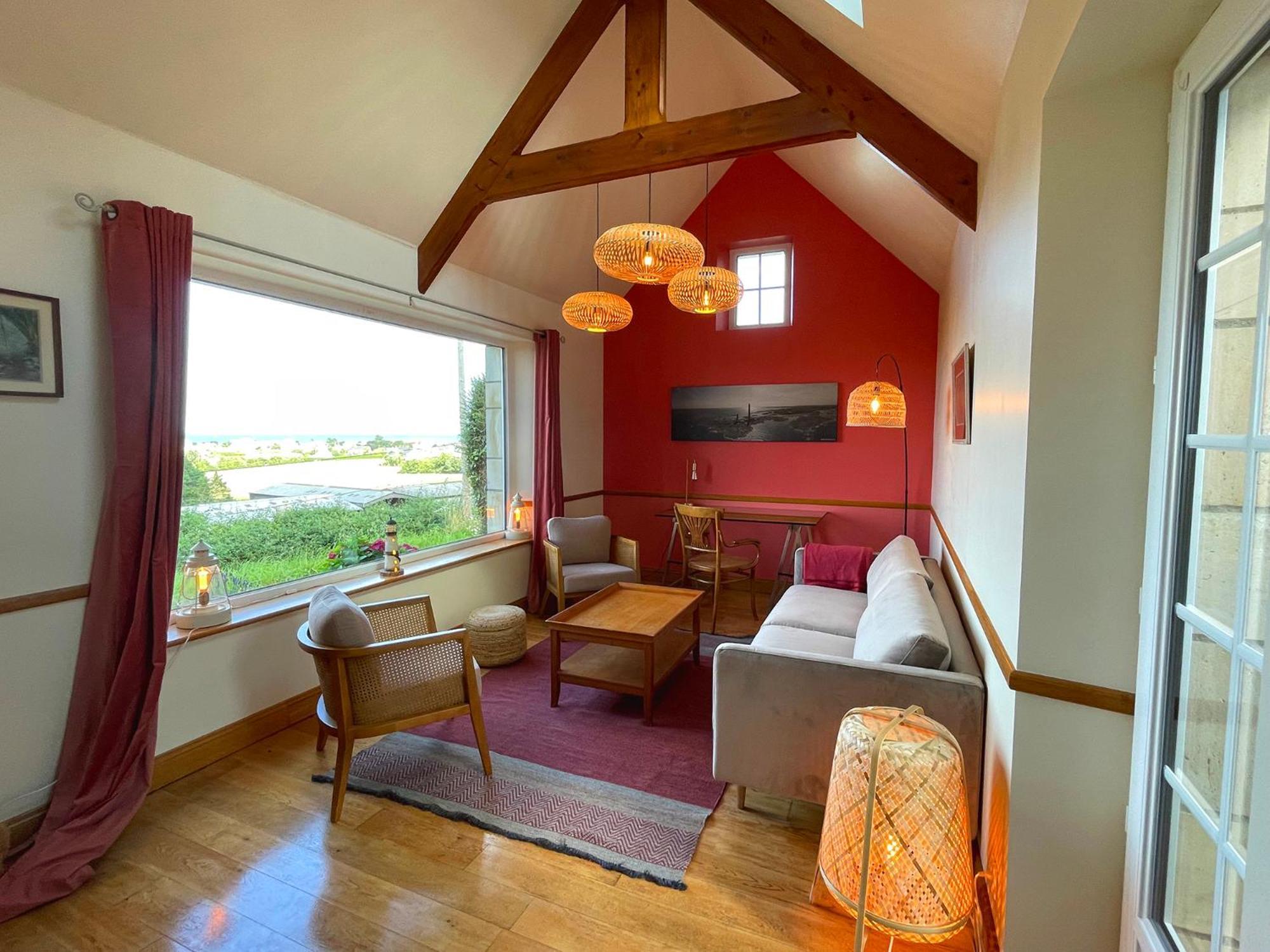 Maison de charme avec vue sur mer et jardin abrité Quinéville Exterior foto