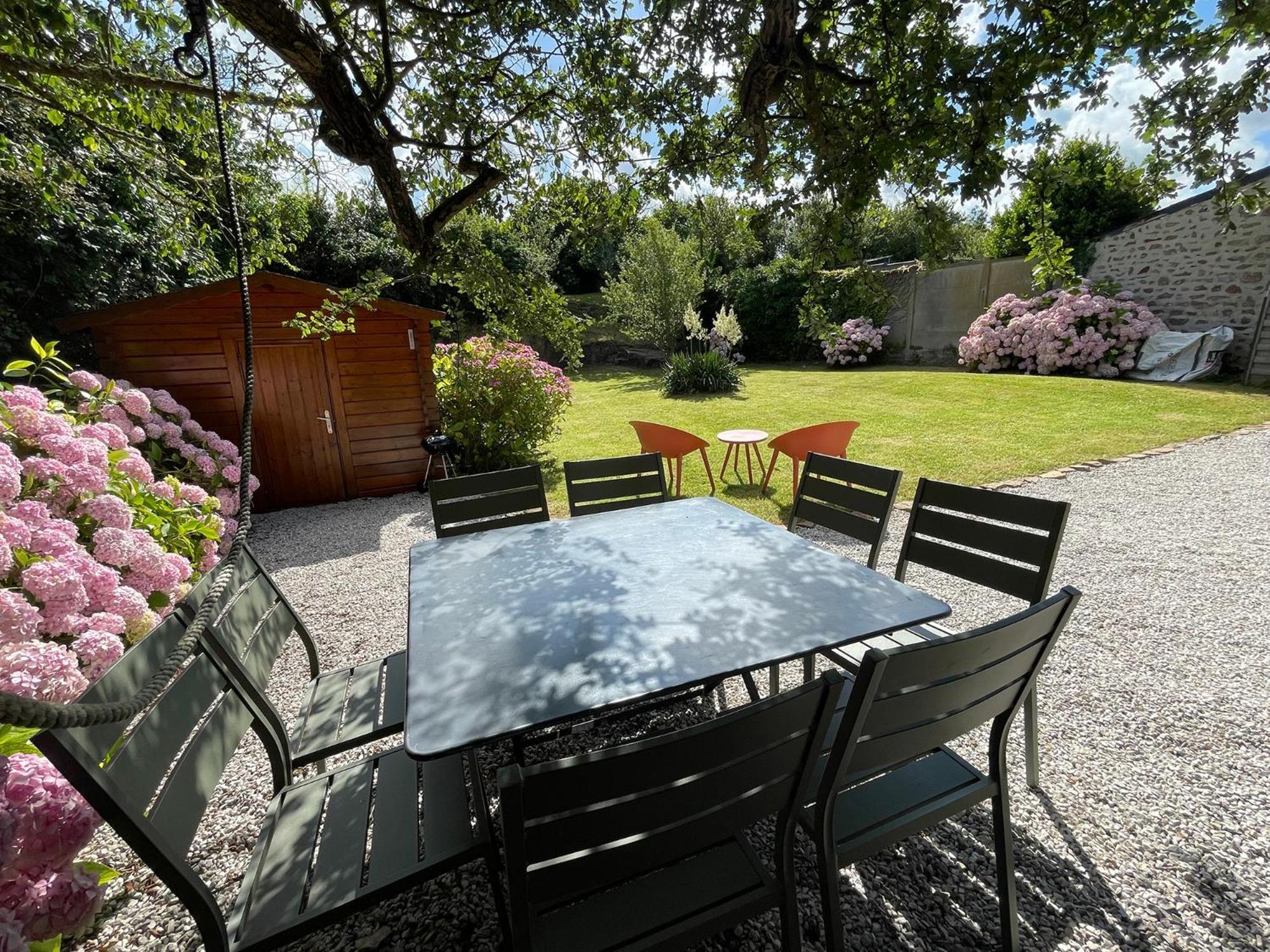 Maison de charme avec vue sur mer et jardin abrité Quinéville Exterior foto