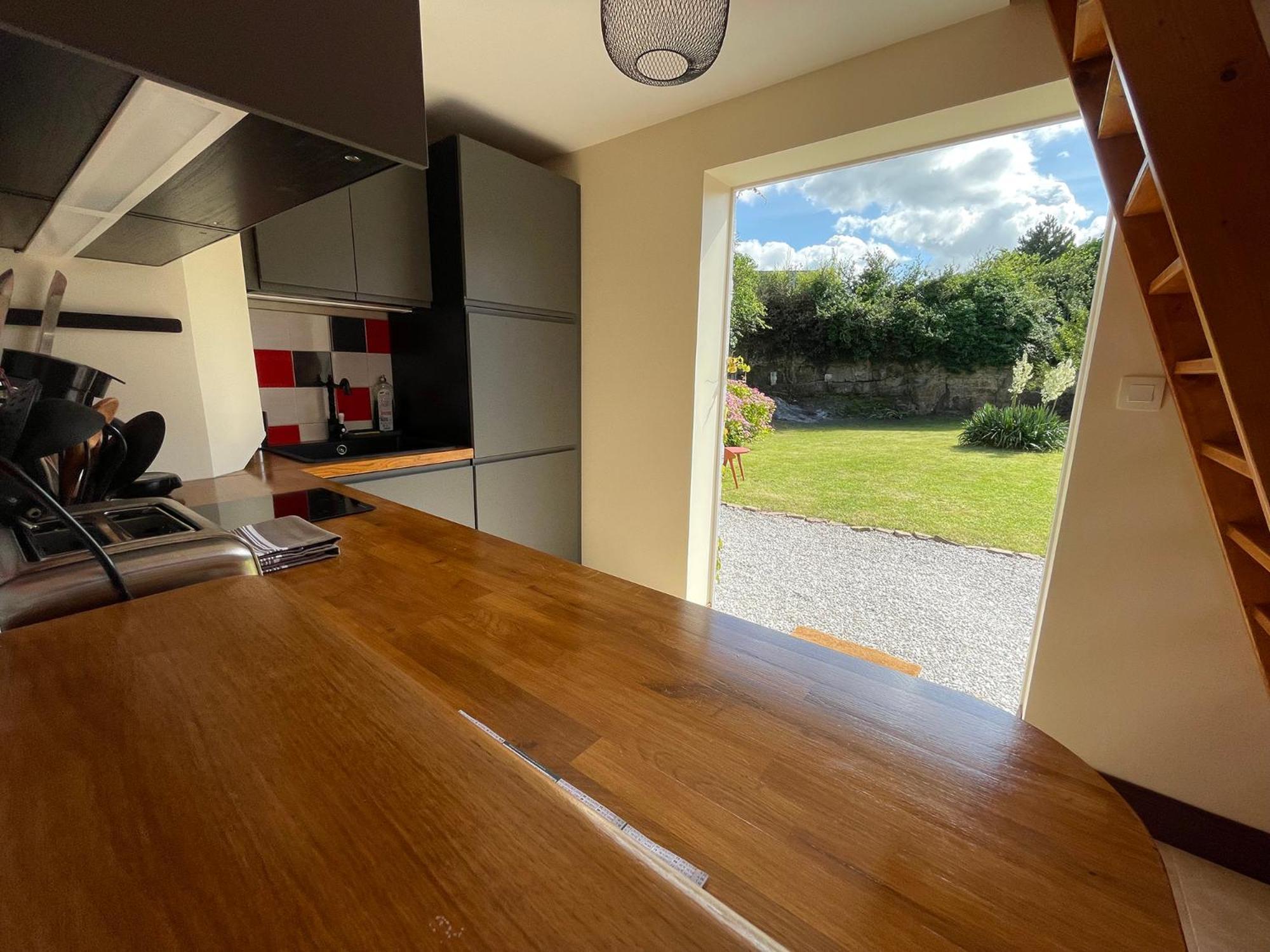 Maison de charme avec vue sur mer et jardin abrité Quinéville Exterior foto